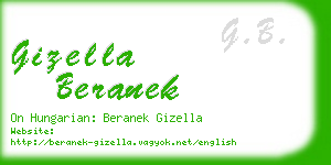 gizella beranek business card